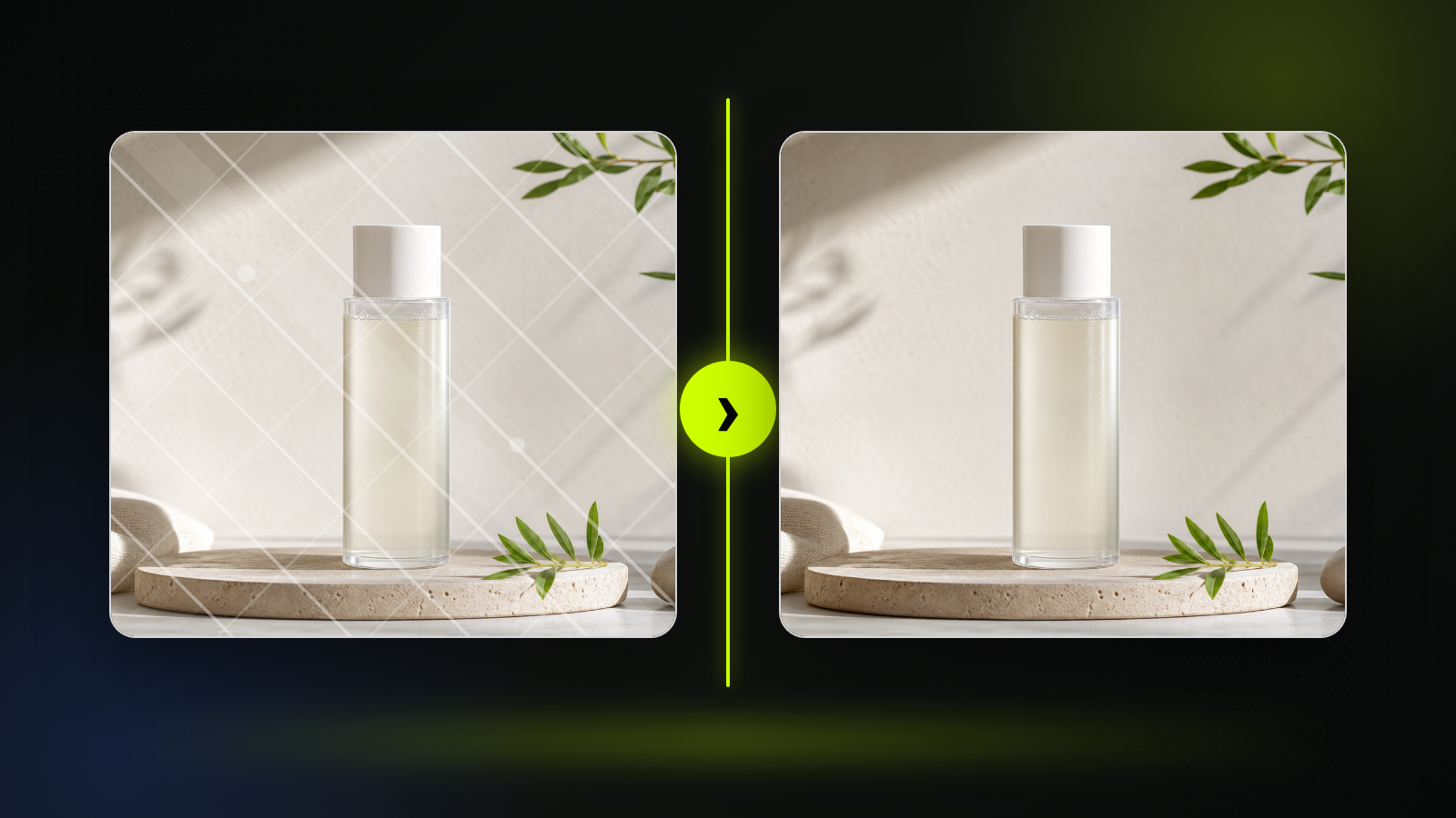 AI watermark remover before and after watermark removal preview