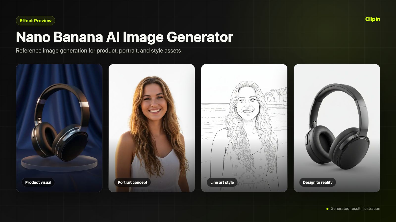 Nano Banana AI image generator reference image result board